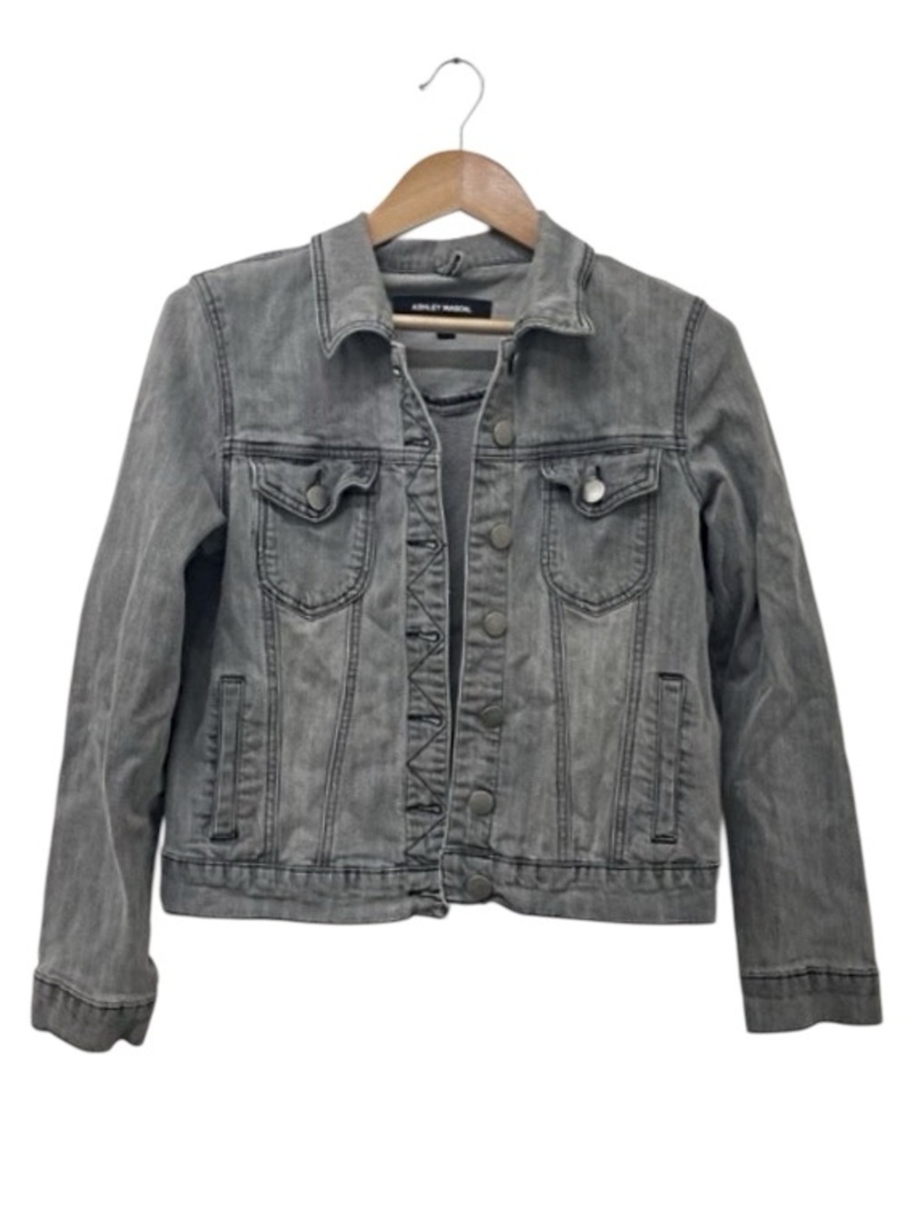Ashley Mason Gray Washed Denim Jacket